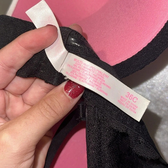 Victoria's Secret PINK black & white satin multi way bra size 36C - Picture 4 of 4